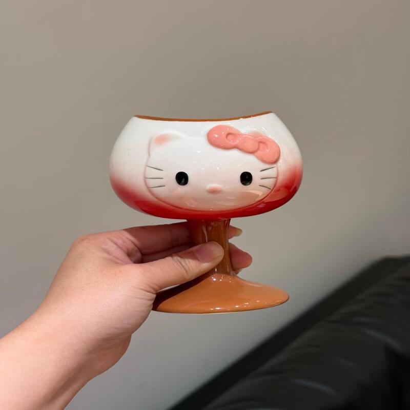 Cute KT Cat Ceramic Mug with Coaster