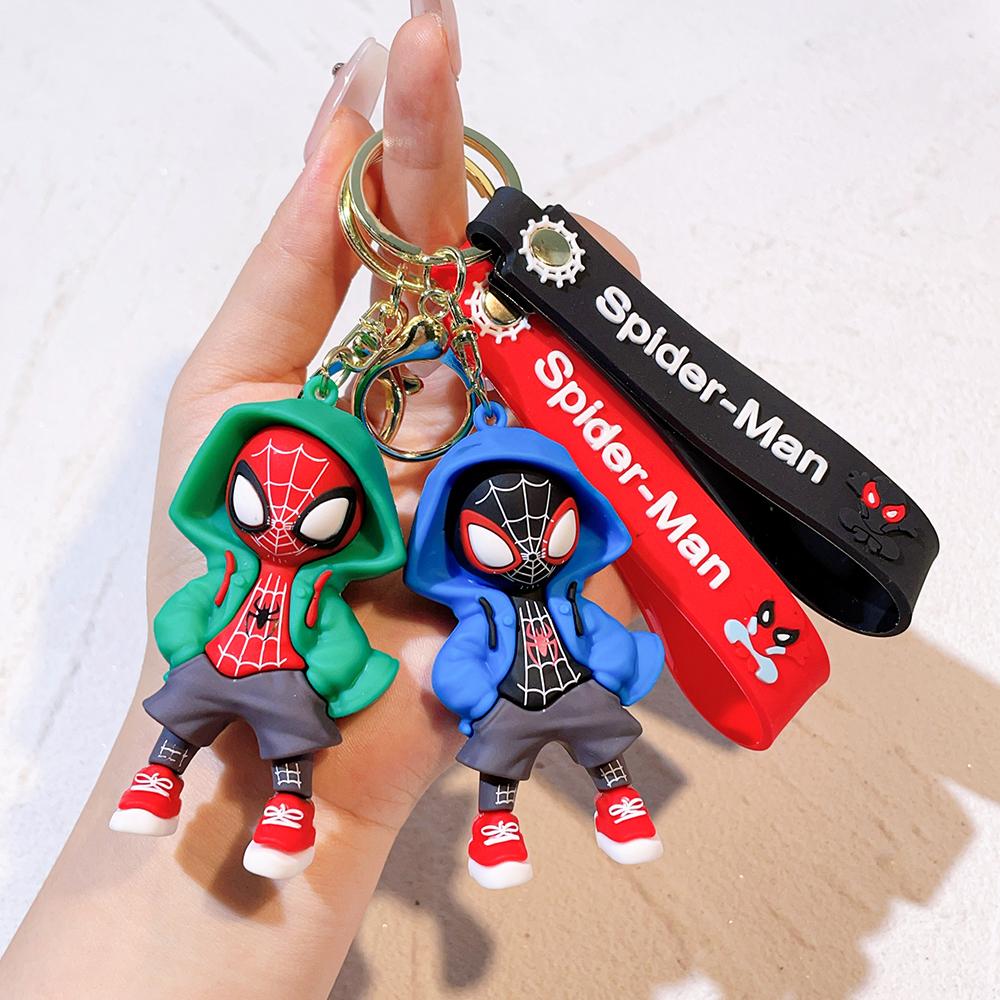 The Amazing Spider-man Movie Animation Miles Dressed Up As A Key Chain Anime Accessories Cute Cartoon Character Gwen Spider Man