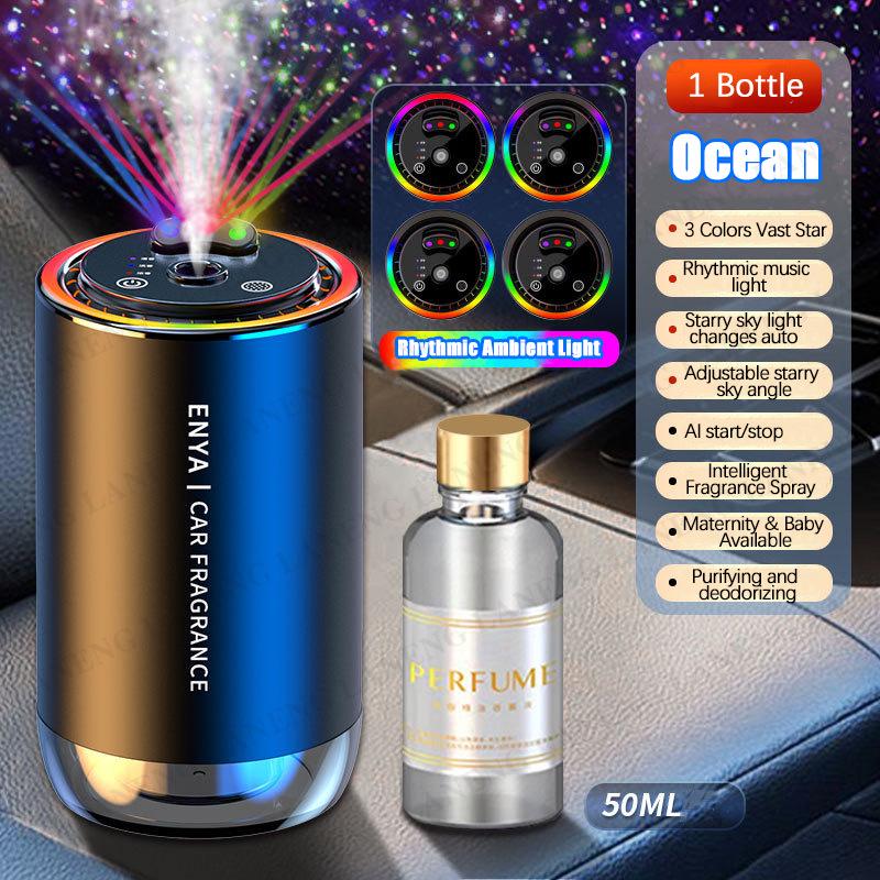 Three-Color Starry Sky Car Perfume & Sound-Activated Ambient Light