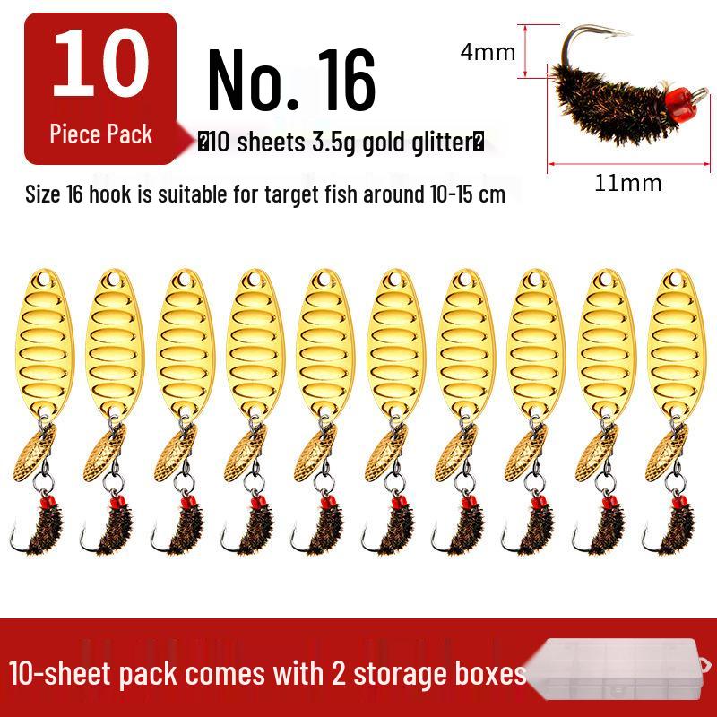 Modified Fly Fishing Hooks: Flat Vibration Spinner, Dragon Scale Micro Lures for Mandarin Fish & Crucian Carp