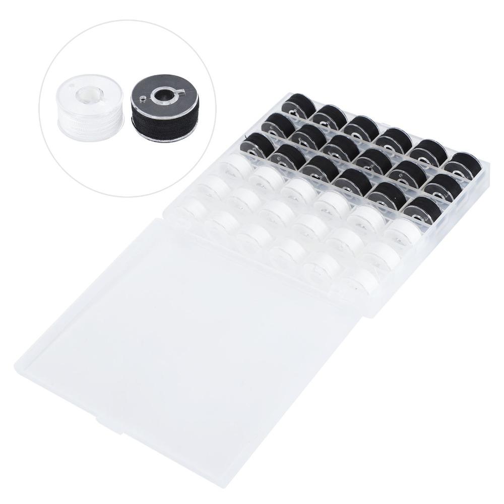 36pcs Transparent Prewound Bobbins Set Size A Sewing Threads Set  For Sewing Machines