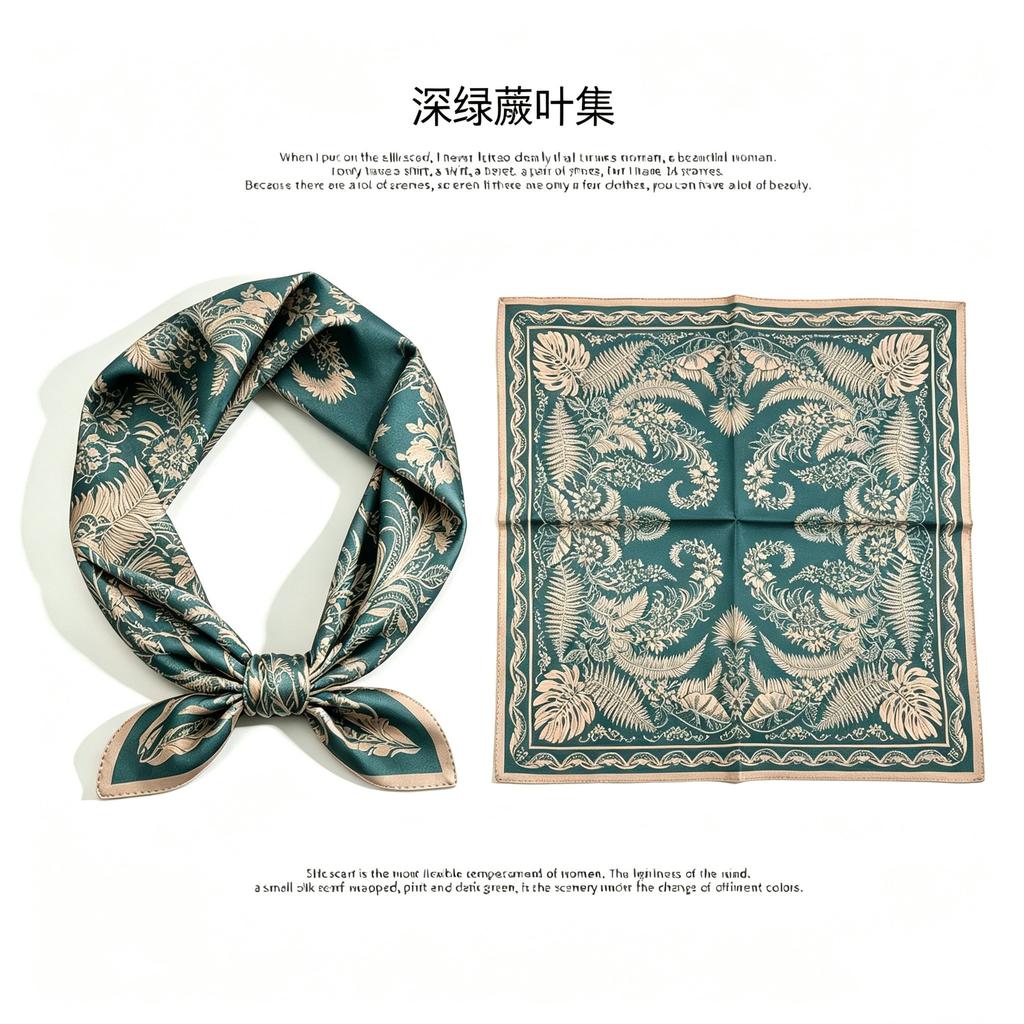 [111 Mulberry Silk] Spring and Autumn Versatile Colorful Scarf Small Scarf Silk Scarf 11cm Small Square Scarf Women