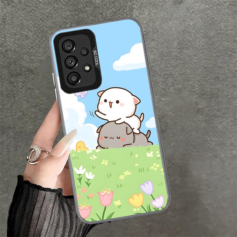 Cartoon Cute Peach Goma Shockproof Phone Case for Samsung A17 A16 A15 A14 A37 A57 A36 A56 A26 A35 A55 A25 A34 A54 A24 A13 A23 A3