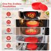 Heat Resistant Silicone Air Fryer Liner Food Grade Silicone Baking Pot  Oven Microwave Freezer Use