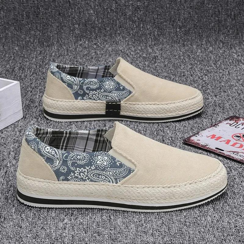 

Four Seasons Leisure Fashion мужские травяные вязаные вельветовые туфли для рыбалки легкие и дышащие ленивые туфли с одним шагом 39 бежевый