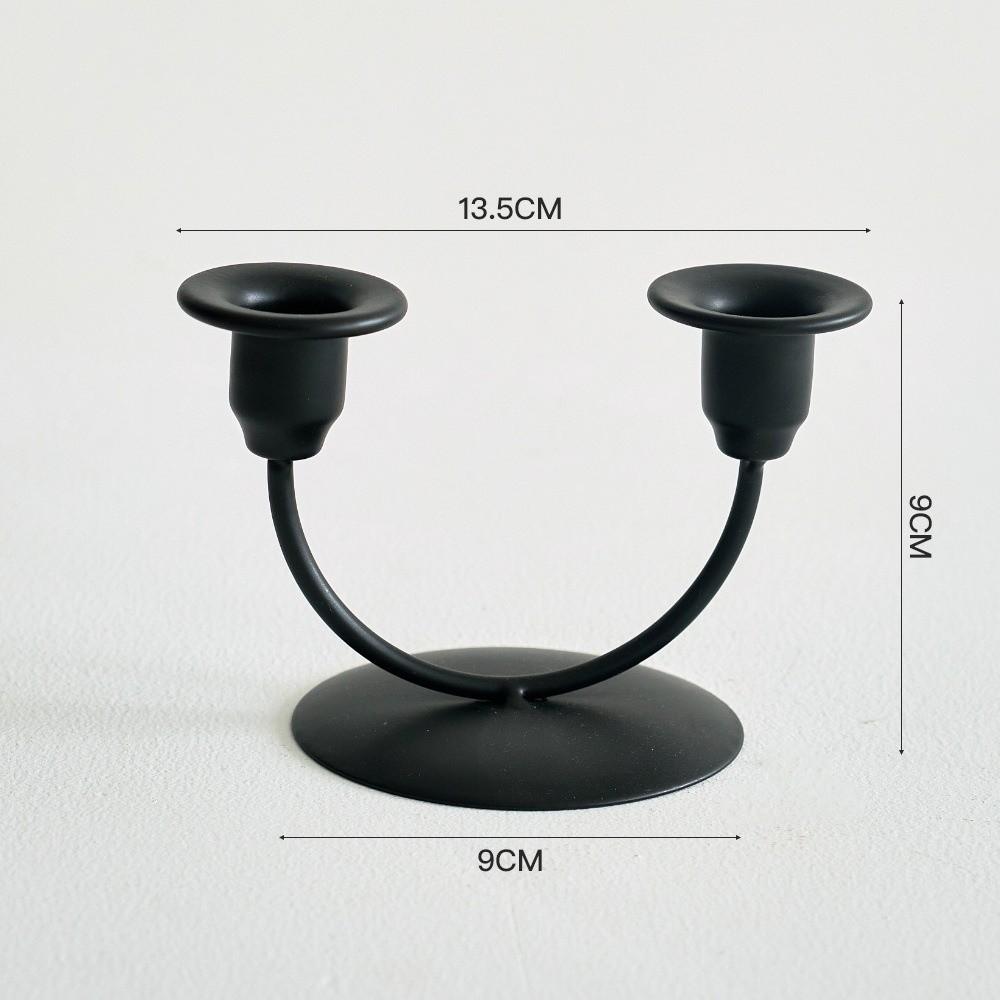 U-förmige Tischkerzenhalter Doppelkopf-Kerzenständer für Hochzeitsfeier