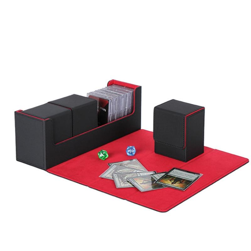 Card Deck Case for 400+ Trading Cards with 5pcs Divider PU Magnetic Storage Box Holder Sleeve Card for Game YuGiOh MTG Star Card