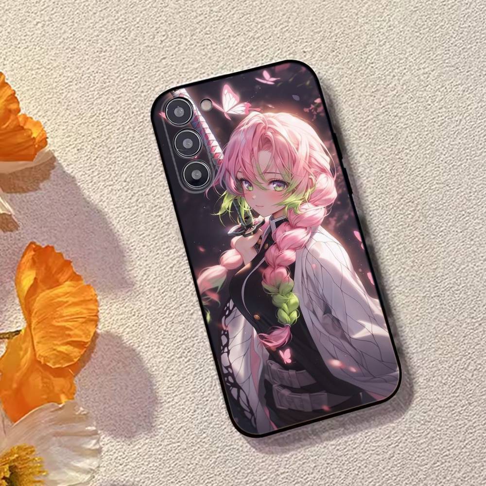 Hot Anime Demon Slayer Hard Phone Case For Samsung Galaxy A73,A72,A71,A70,A53,A52,A51,Soft Silicone Black Cover