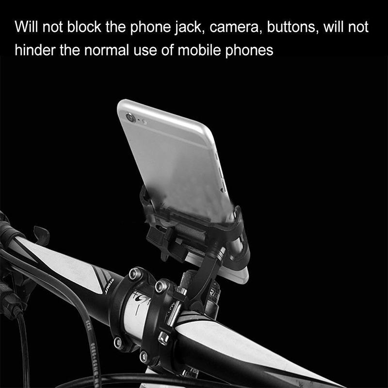 360 Rotate Metal Motorcycle Bicycle Phone Holder Aluminum Alloy Anti-Slip Bracket Support Gps Clip Bike Phone Stand For Iphone