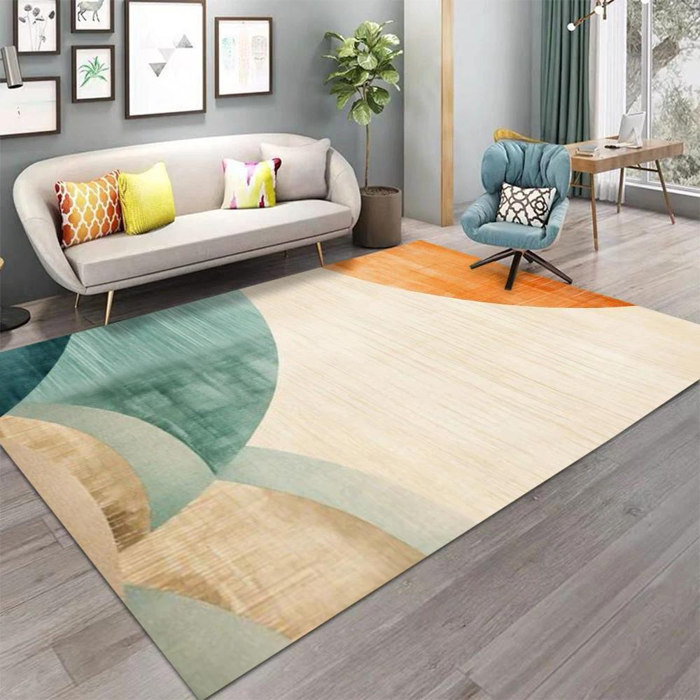 Modern Abstract Geometric Pattern Area Rug for Living Room, Children's Floor, Bedroom, Sofa Cushion, Home Decoration