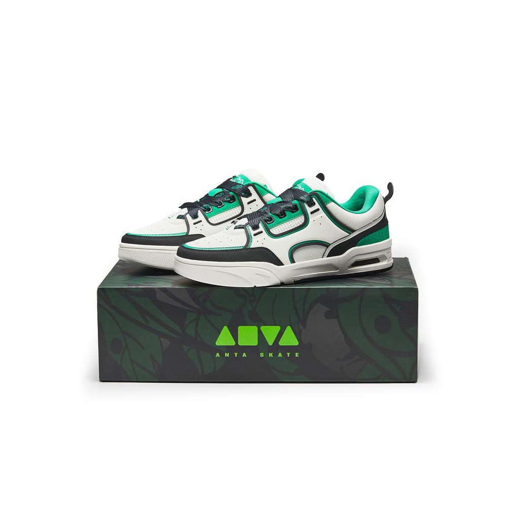 Anta Aojie Fourth Anniversary Gift Box Non-Slip Shock Absorbing Mid-Top Sneakers Women Sneakers White Black Green 122538040X-1