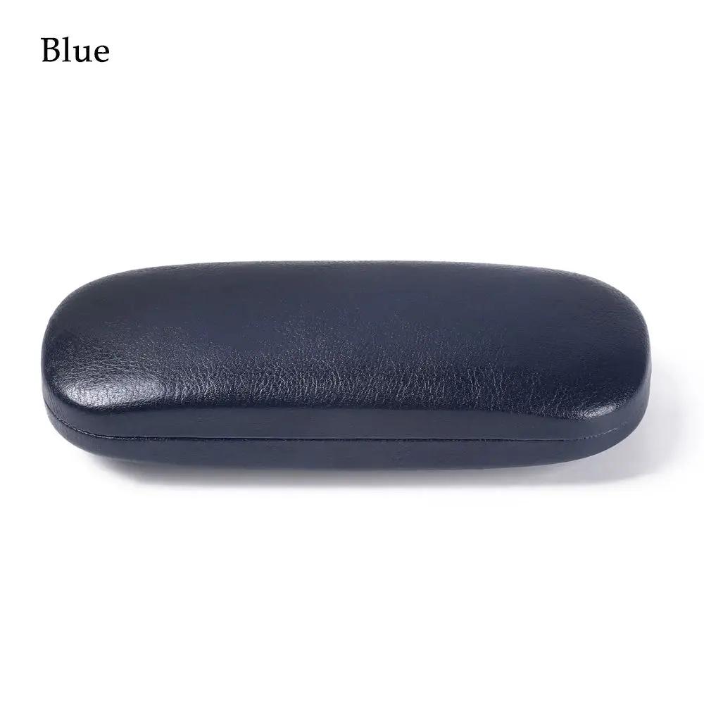 Portable Leather Glasses Case For Women Men Waterproof Hard Frame Eyeglass Case Reading Glasses Box Black Spectacle Cases