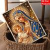 DIY Virgin Mary Pearl and Diamond Painting Kit. suitable for beginners. religious wall decoration. handmade gift.