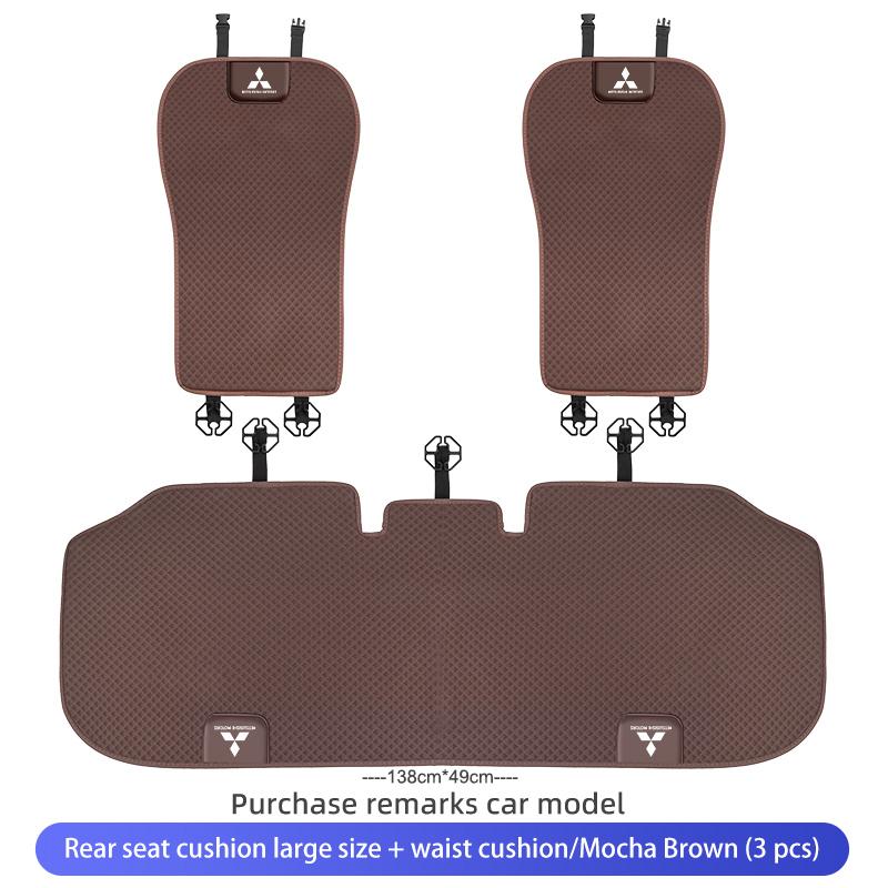 Car Logo Seat Cover Ice Silk Protector Mat Pad Comfortable Auto Accessories For Mitsubishi Lancer ASX Pajero Mirage Attrage