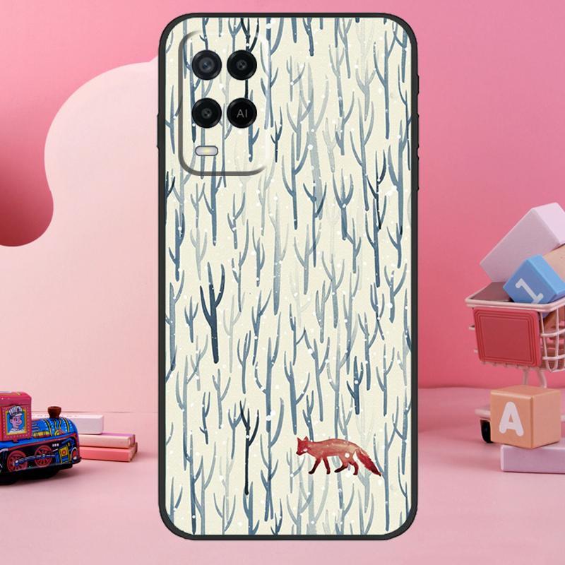 Winter Fox Foxes Case For Oppo A18 A38 A58 A78 A98 A74 A54 A94 A80 A60 A40 A96 A76 A16 A15 A17 A57 A77 A5 Pro