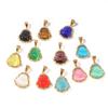 Vendita Calda Pendente Testa di Buddha Maitreya Ghiacciato Acciaio Inossidabile Placcatura Oro Hip Hop con Giada Regali Religiosi Perla Diamante