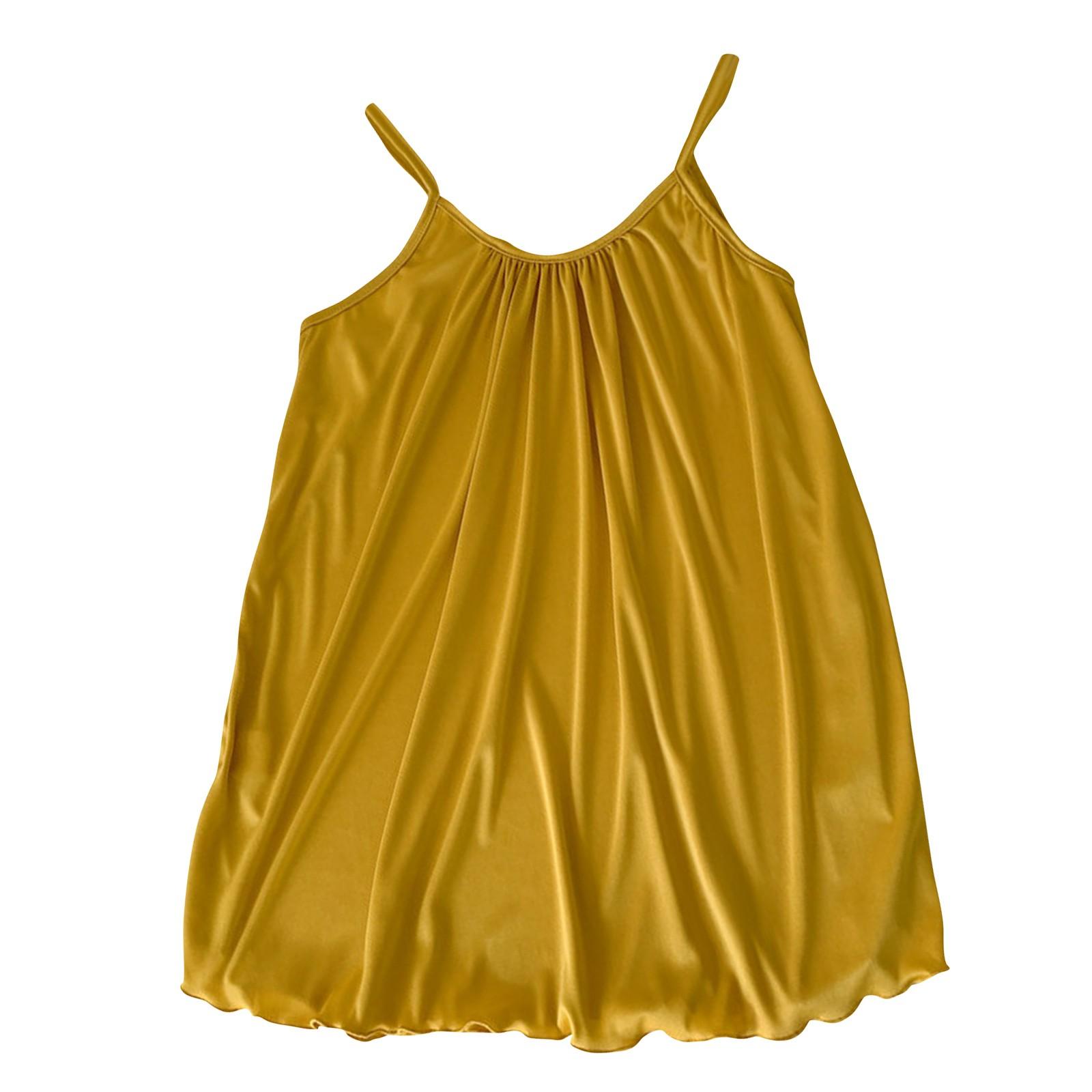 

Женские майки на бретелях с однотонными базовыми топами XL жёлтый