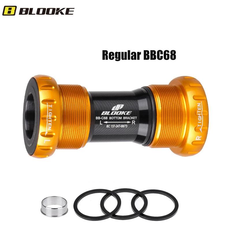 BLOOKE-Bicycle Bottom Bracket BBc68 Sealed Ceramics Bearing, Central Movement Axis Crankset, Hollowtech Crank Shaft