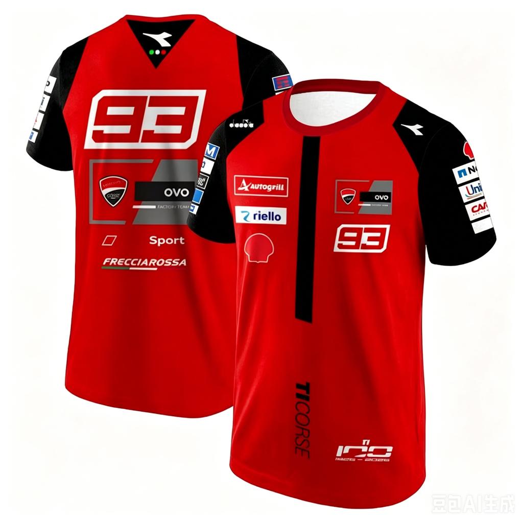 2026 Verão Novo Francesco Bagnaia 63 Equipe de Corrida Masculina Esportes ao Ar Livre Secagem Rápida Manga Curta Camiseta Tamanho 93 Edição Fã Top