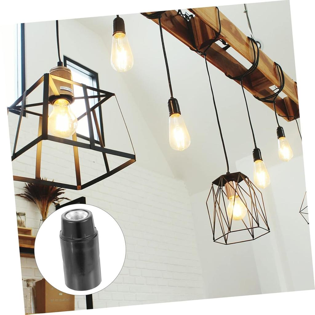 10pcs Self-Locking E14 Lamp Socket Replacement Bakelite Holder Easy Install for Home Lighting Fixtures