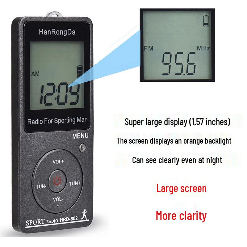 Rechargeable Digital Stereo Pedometer with FM/AM Radio Receiver