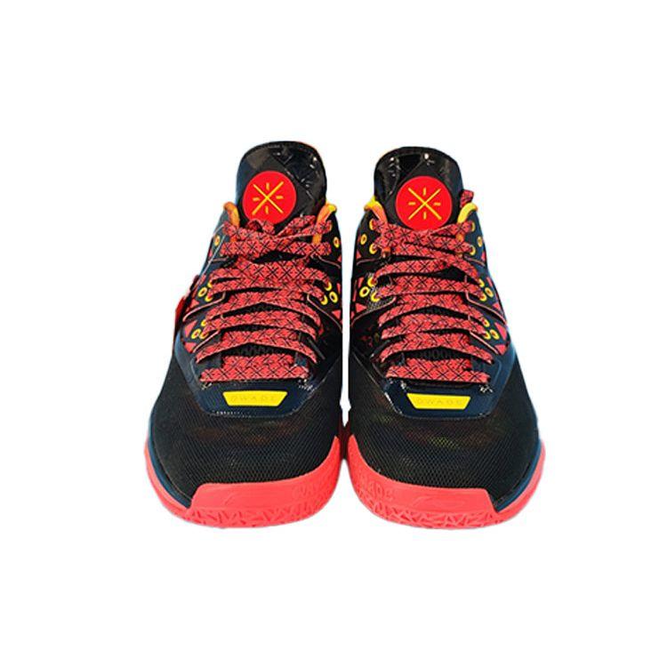Li Ning Wade Way 4 Comfortable Shock Absorption Non-Slip Wear-Resistant Mid-Top Basketball Shoes Men sneaker Black Orange ABAL069-1
