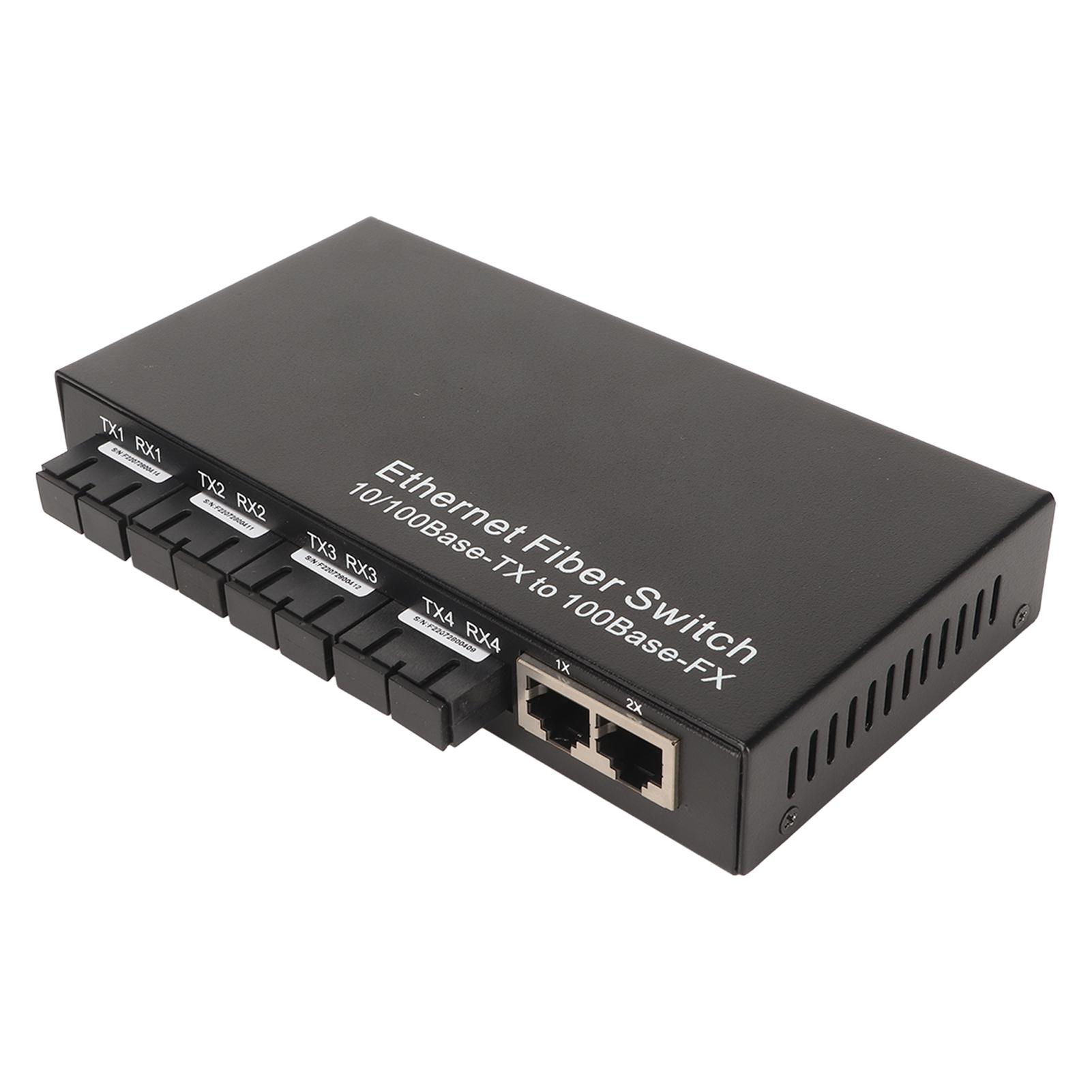 

Медіаконвертер Ethernet в Оптоволокно Tx1310nm 10 100 Мбіт/с До 25 км Порт RJ 45 SC Ethernet Оптоволокно EU Plug
