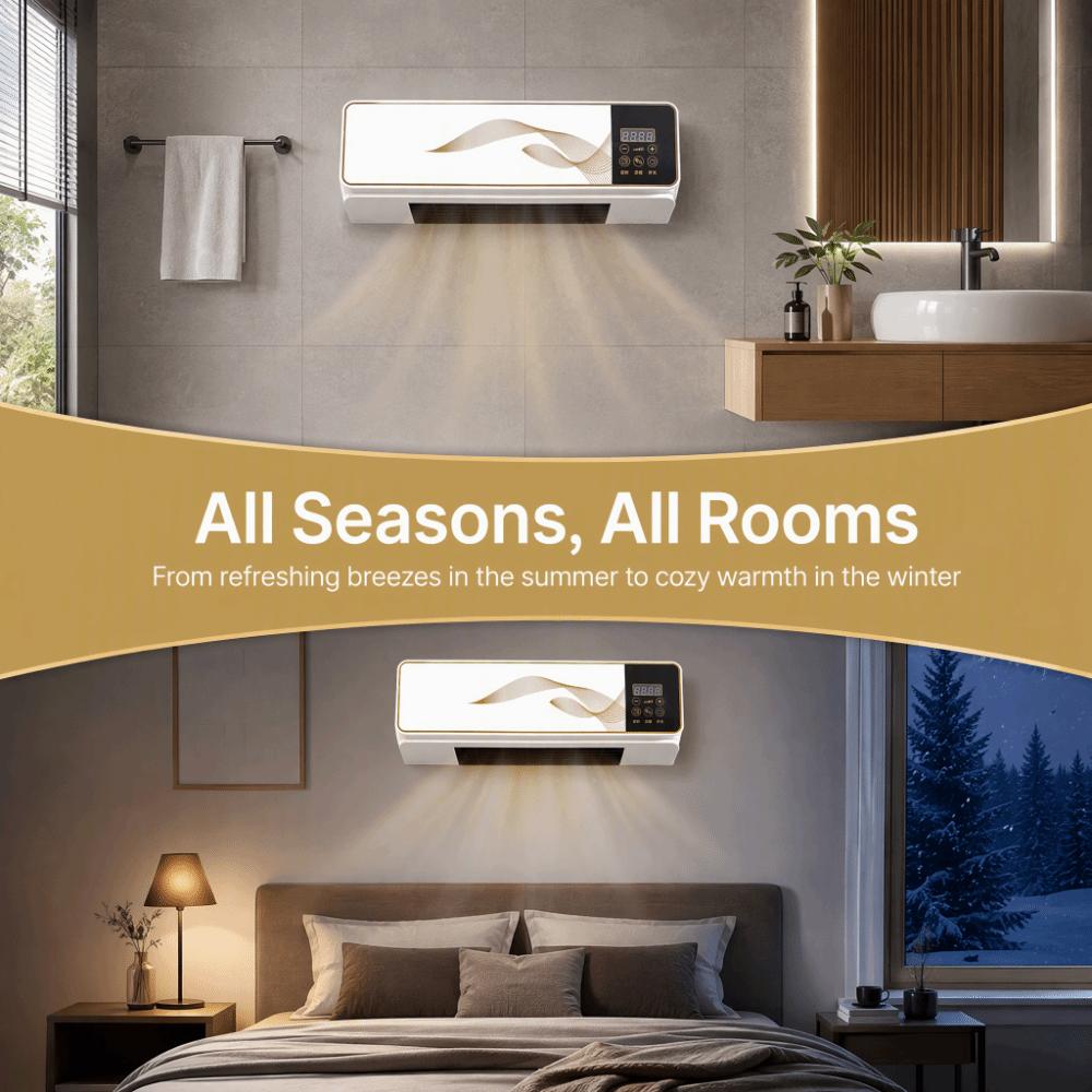 Timer Function Air Conditioner Fan Waterproof Space Heater Electric Heater Bathroom Use