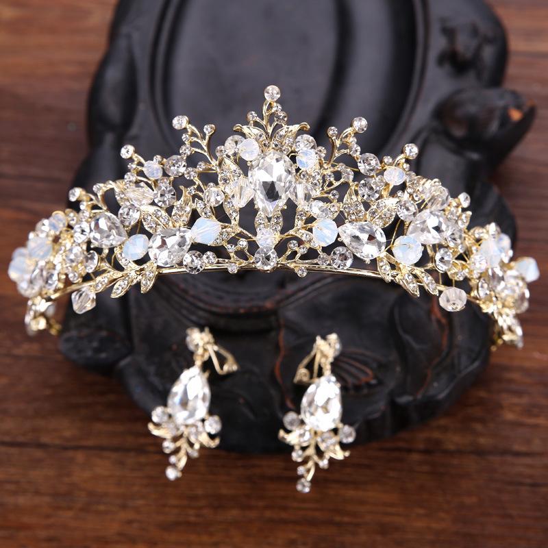 Pink Crystal Crown for Brides Princess Crown for Brides Wedding Dress Accessories Crown Hair Accessories