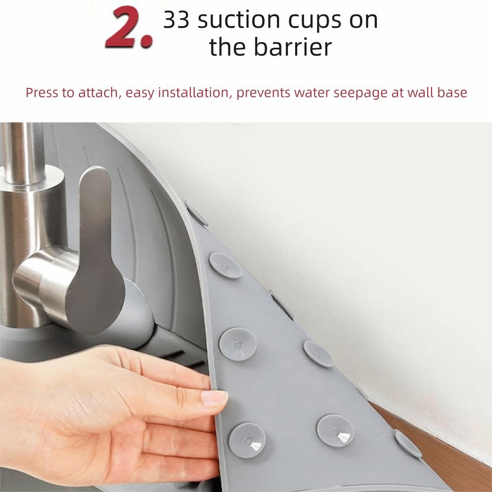 Fast Self-Draining Silicone Faucet Draining Pad Non-Slip Sink Splash Guard  Dish Soap Holder