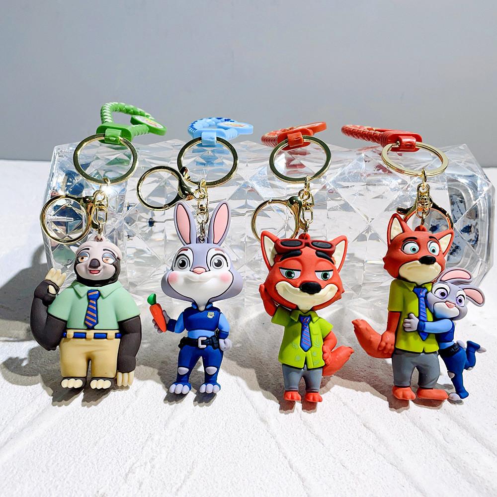 2024 Cute Silica Gel Keychain From Zootopia Cartoon Character For Kids And Collectors