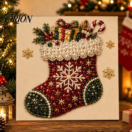 Kit di Artigianato per il Relax Fai da Te Pittura con Diamanti di Natale Kit Artistico con Cornice in Legno, Artigianato Decorativo, Ghirlanda/Babbo Natale Diamante Adulti Claus/Albero di Natale