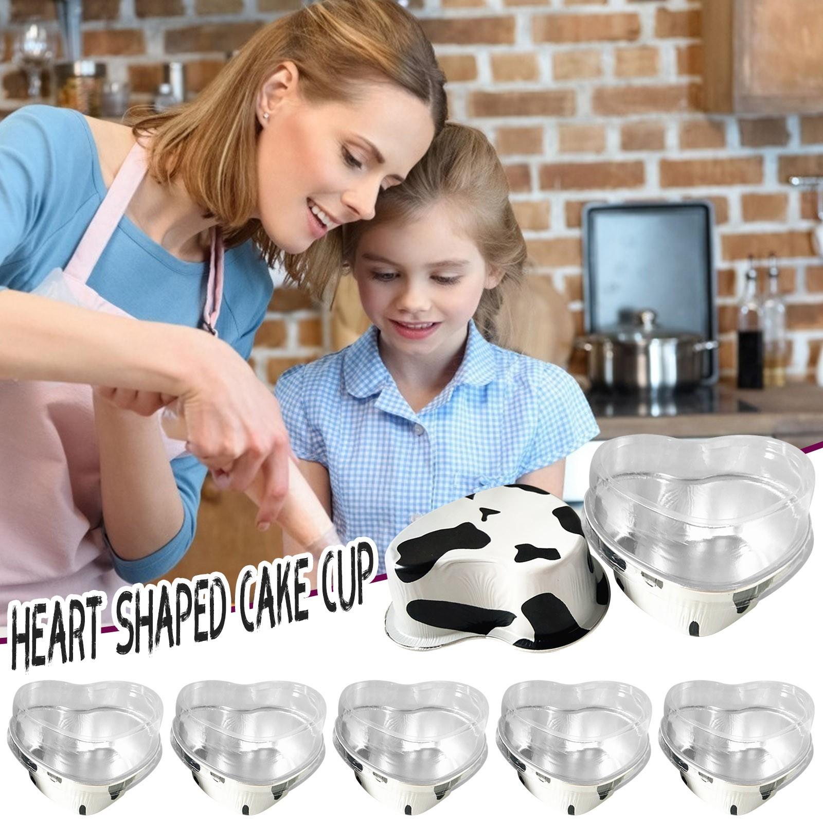 День Святого Валентина Пара Выпечка Торта Своими Руками Торт В Форме Сердца Чашка Торт (С крышкой) белый