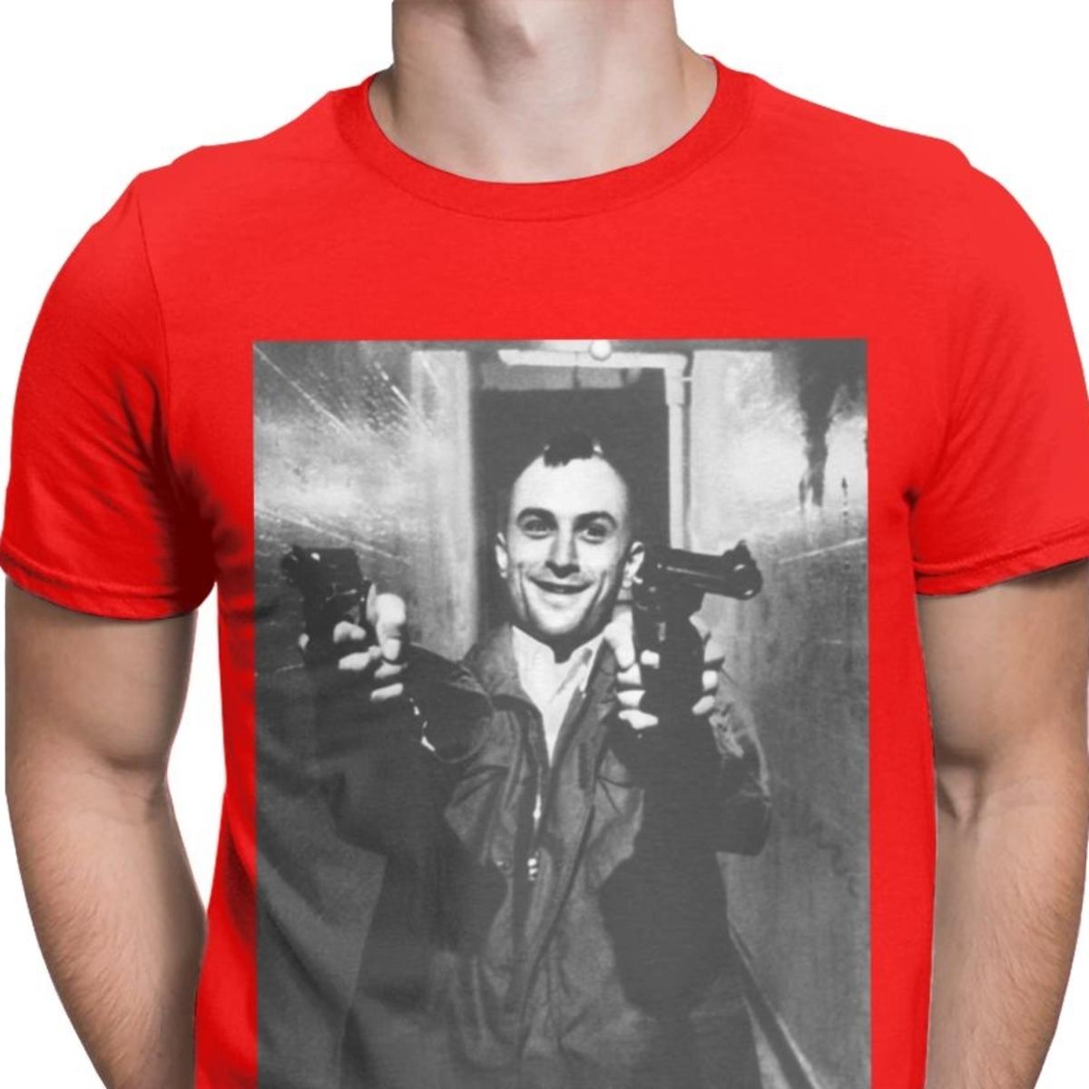 Travis Bickle Taxi Driver Men T Shirts Robert De Niro Movie Plain Tee Shirt Camisas Hombre Adult Tops Tees Oversized S