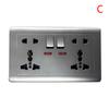 Eu Standard Usb Socket Gray Embedded Panel Wall Power Socket