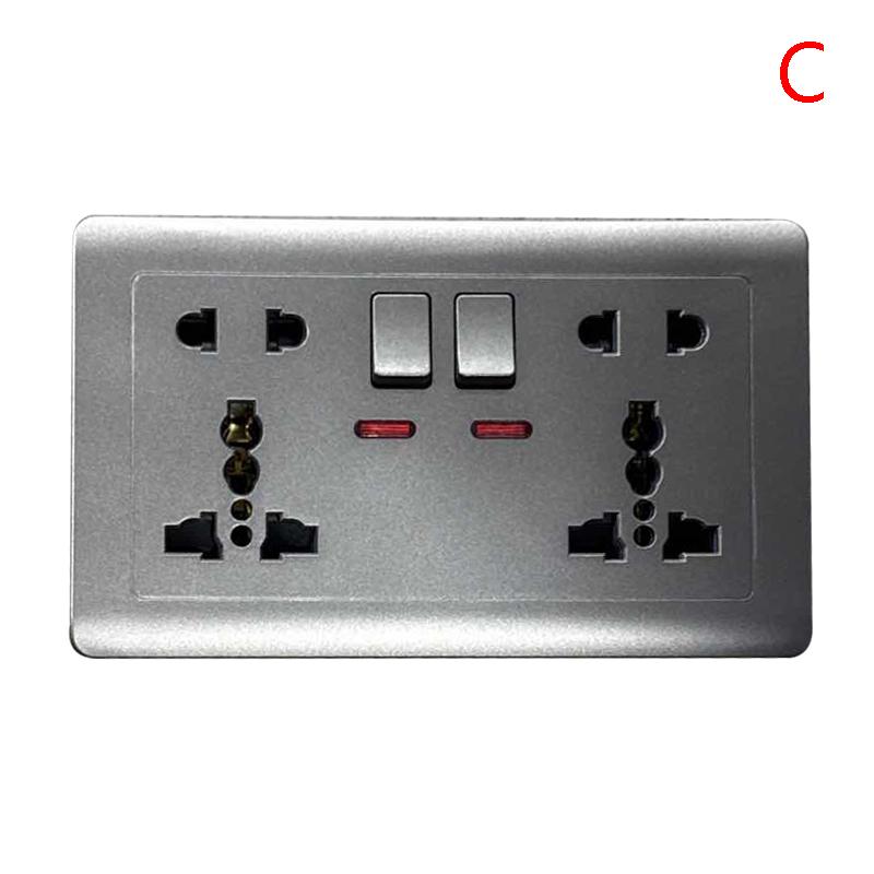 Eu Standard Usb Socket Gray Embedded Panel Wall Power Socket