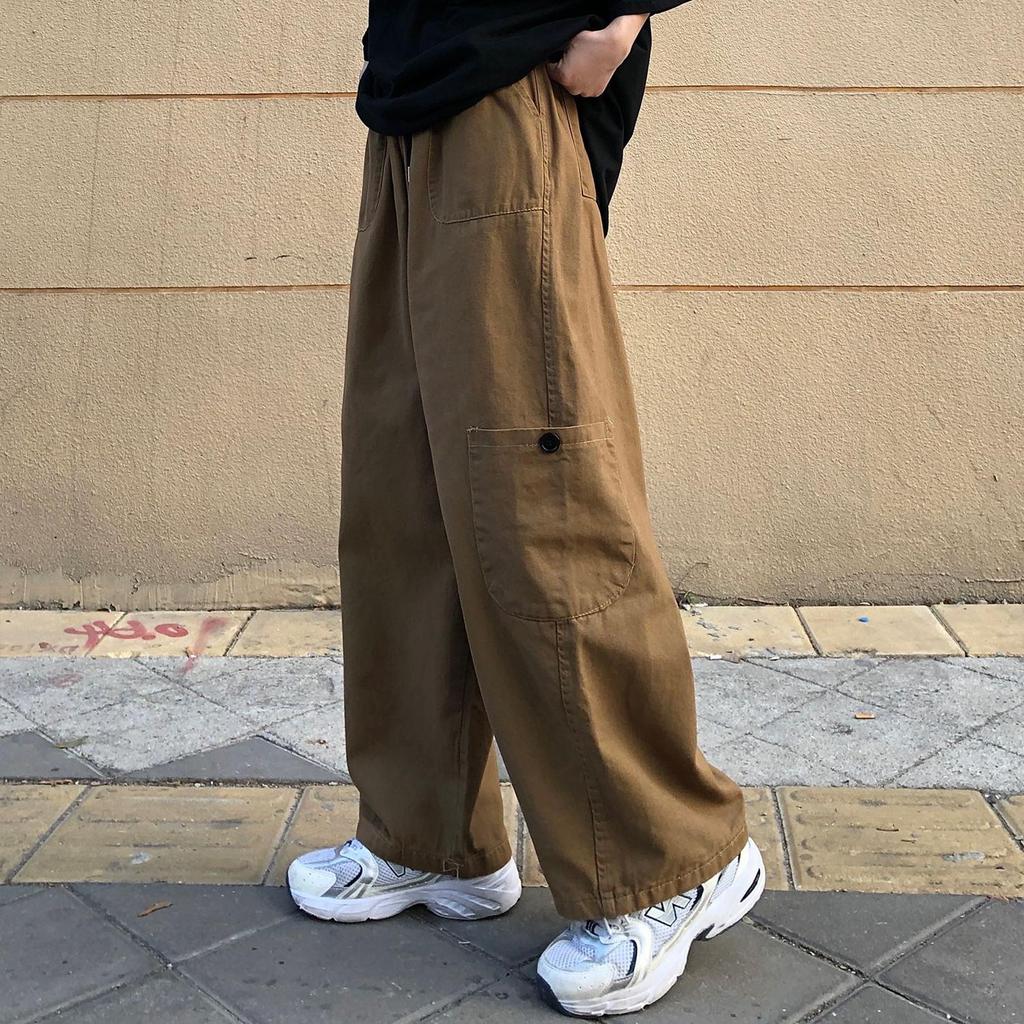 Plus Size Japanese-Style Retro Wide-Leg Work Pants for Women - Spring Collection