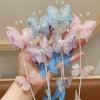 2pcs Children's Pearl Butterfly Braided Hairpin Sweet Tassel  Hair Rope Princess Headwear Girls Kids Hair Accessories