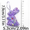 (6 Pcs/pack) 79X53Mm Easter Foam Colorful Glitter Rabbit Hanging Decoration Children's Handicraft Toy Diy