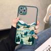 Hand Painted Phone Case For iphone X XS XR Scenery Shockproof Cases For iPhone 15 14 12 13 11 pro MAX Mini 7 8 Plus SE2 Cover
