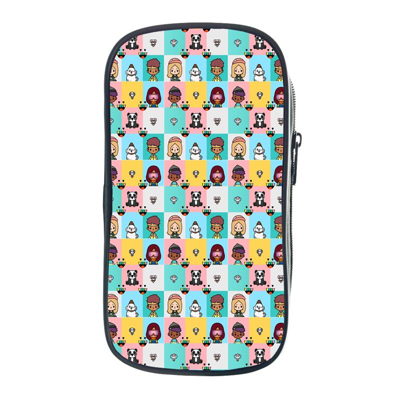 Toca Life World Pencil Case Gift Kids Boys Students Pencil Box Storage Pen Bag School Supplies Stationery Box