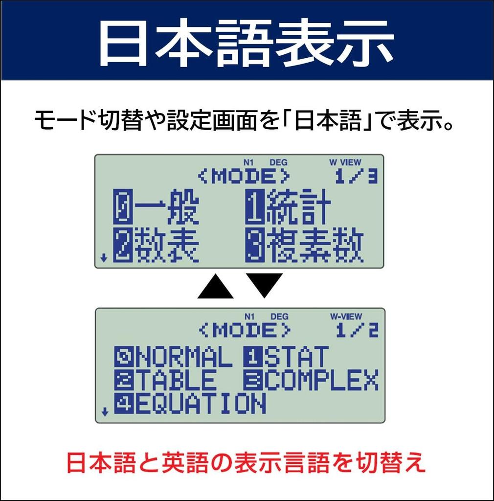 Sharp Scientific Calculator EL-509T-WX (White) Standard Model with 559 Functions, Japanese Display, Formula Input Display, and Function Memory.