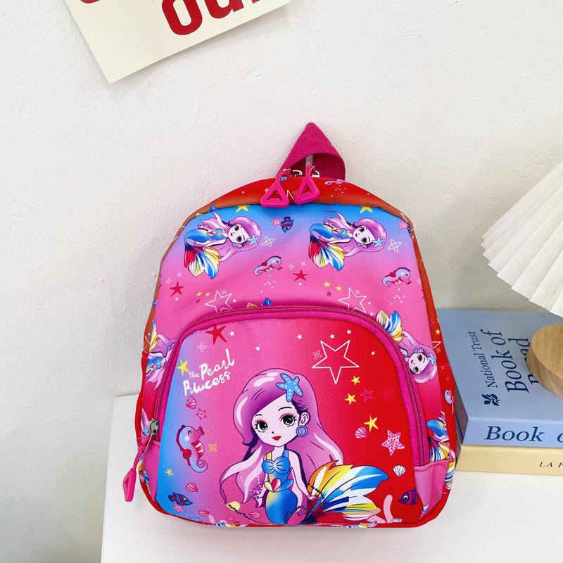 Little Dinosaur & Mermaid Print Children's School Backpack for Kindergarten & Travel