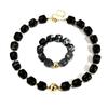 Acrylic Square Beads Chain Necklace Bangle Handmade Irregular Stone Shape Beaded Bracelet Choker Retro Jewelry Gifts