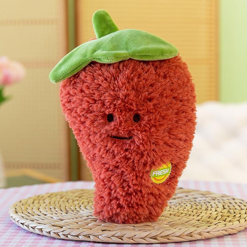 Soft Fruit Realistic Veggie Plushies Coral Fleece Stuffed Playroom Decor Gift
