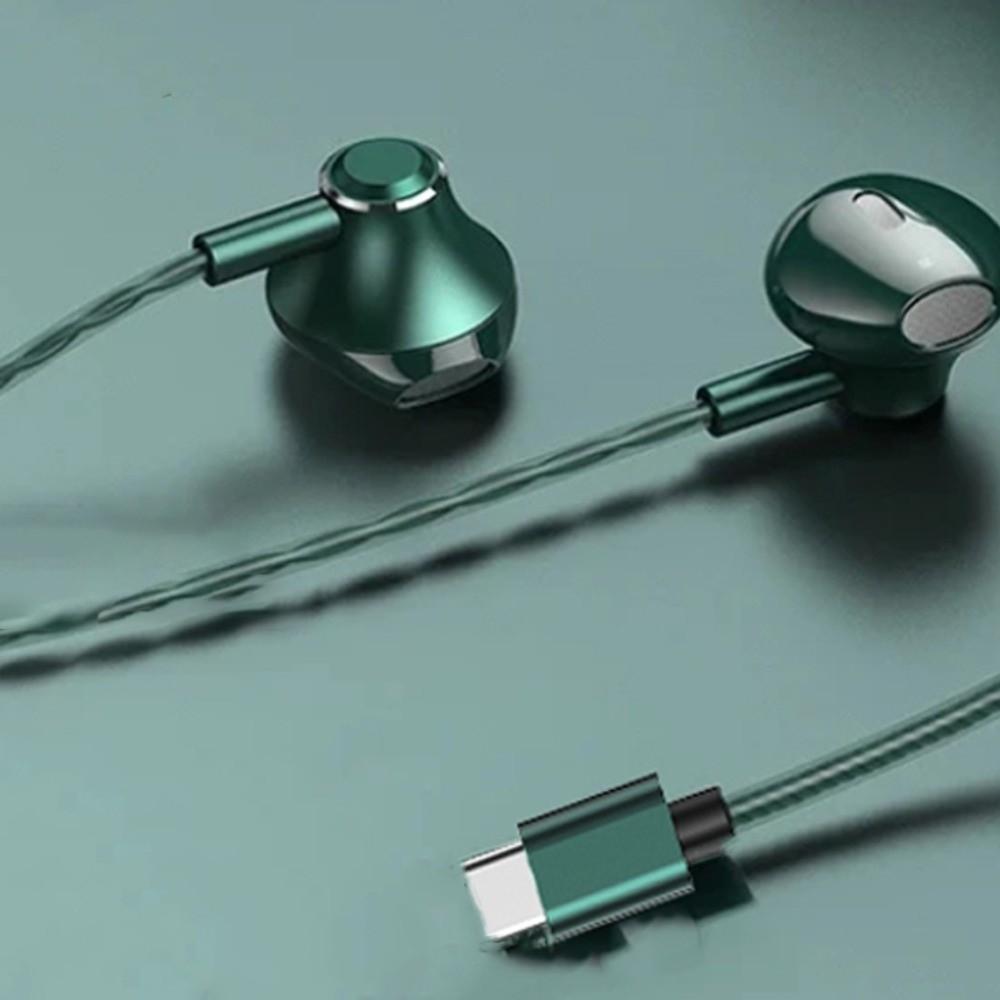 Wire Control Wired Earphone Type C Wired Headset In Ear Earphones  Phone/tablet/laptop