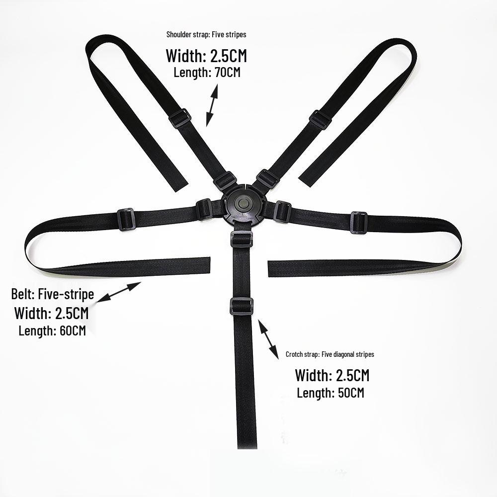 Children's Five-Point Safety Harness for High Chair & Stroller
