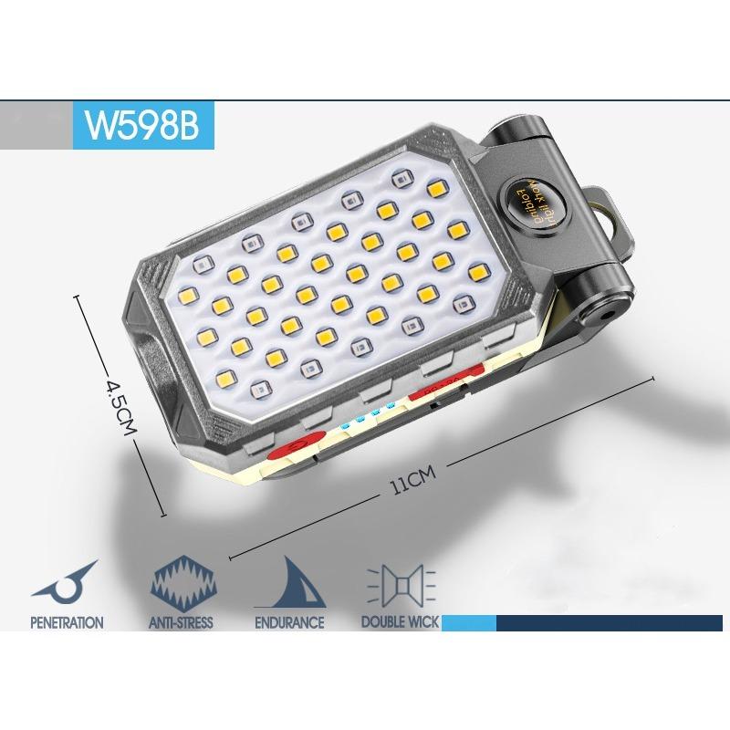 Pracovní LED světlo s magnetickým dobíjecím hořákem Workshop Lampa Přenosná lampa Camping Lampa pro autoservis, dílnu, garáž, kemping, nouzové osvětlení