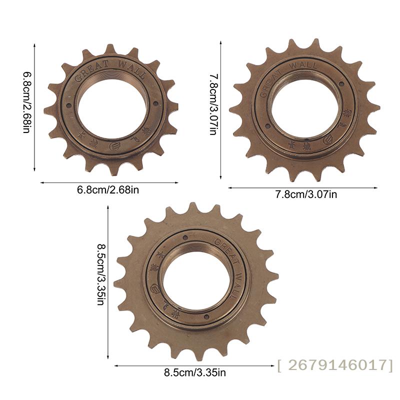 {Summer2} 16T/18T/20T Single Speed Steel Freewheel Sprocket Accessories For Bike 1 Speed Cog Gear Bicycle Replacement Parts