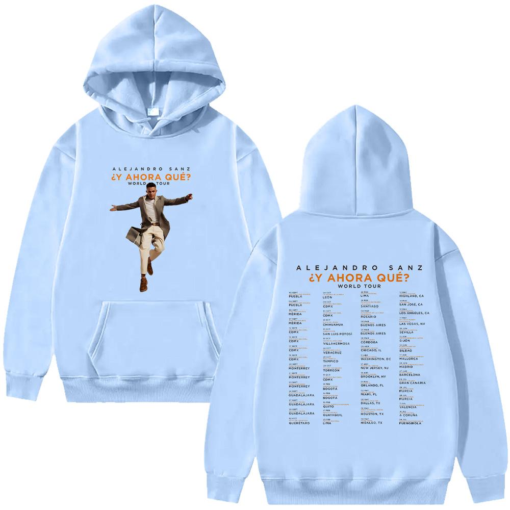Alejandro Sanz Y AHORA QUE? World Tour Hoodies Fashion Oversized Casual Clothing Long Sleeve Women Men Trendy Loose Sweatshirts